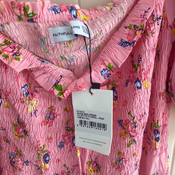 Faithfull the Brand Florence Mini Dress NWT - Picture 5 of 5